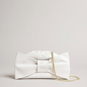 TED BAKER Niasa Crossbody Bag | Soft cow leather, white. Retails $195